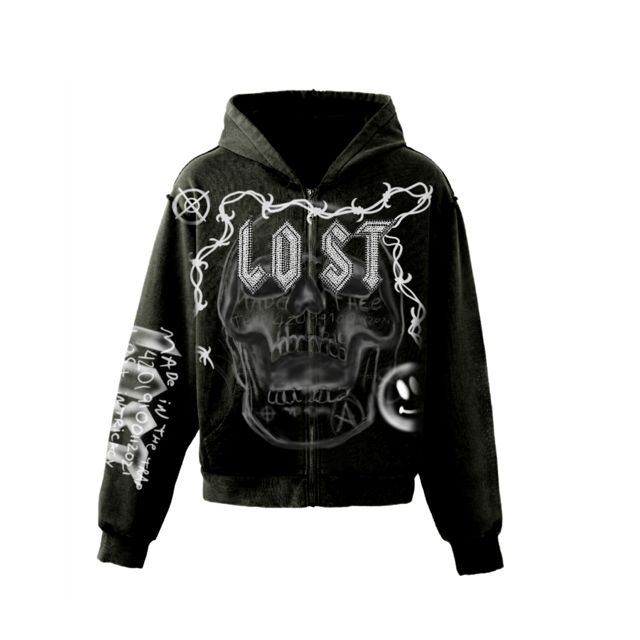 Skull Bound Zip Up – Lost Intricacy