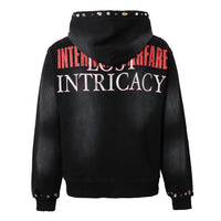 BLACK FRONT PAGE MAG ZIP UP
