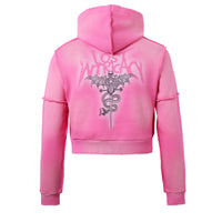 WOMEN'S PINK ZIP UP