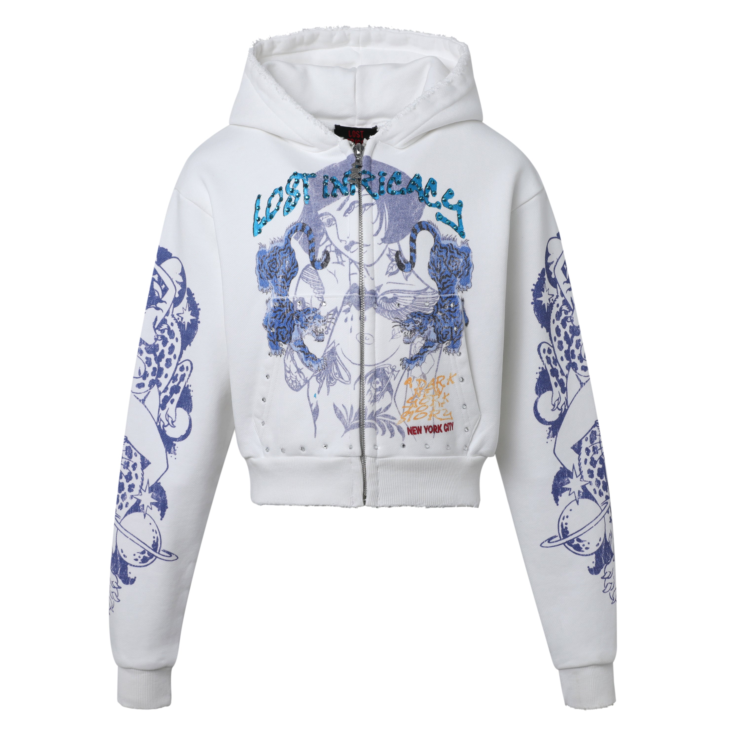 Women's Cream Twin Tiger Zip Up – Lost Intricacy