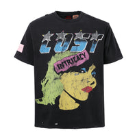 BLACK LOST OUTLINE T-SHIRT