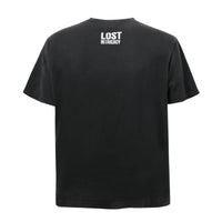 BLACK LOST OUTLINE T-SHIRT