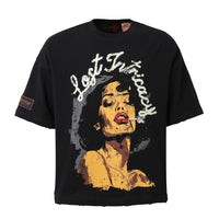 BLACK LOST OUTLINE T-SHIRT