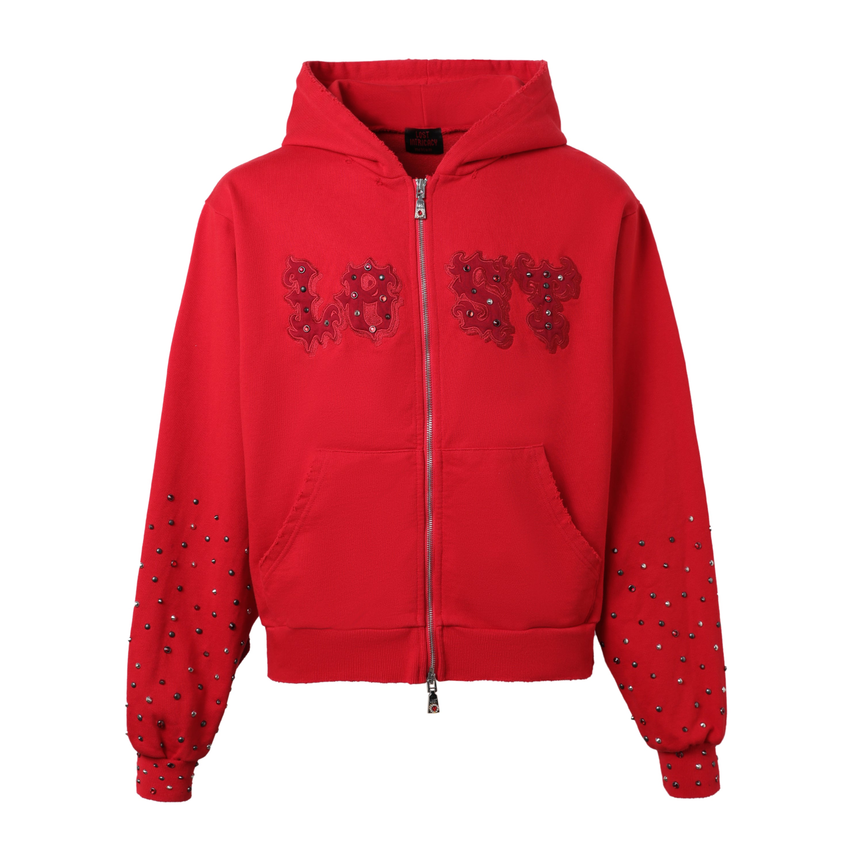 Crimson Patch Zip Up – Lost Intricacy